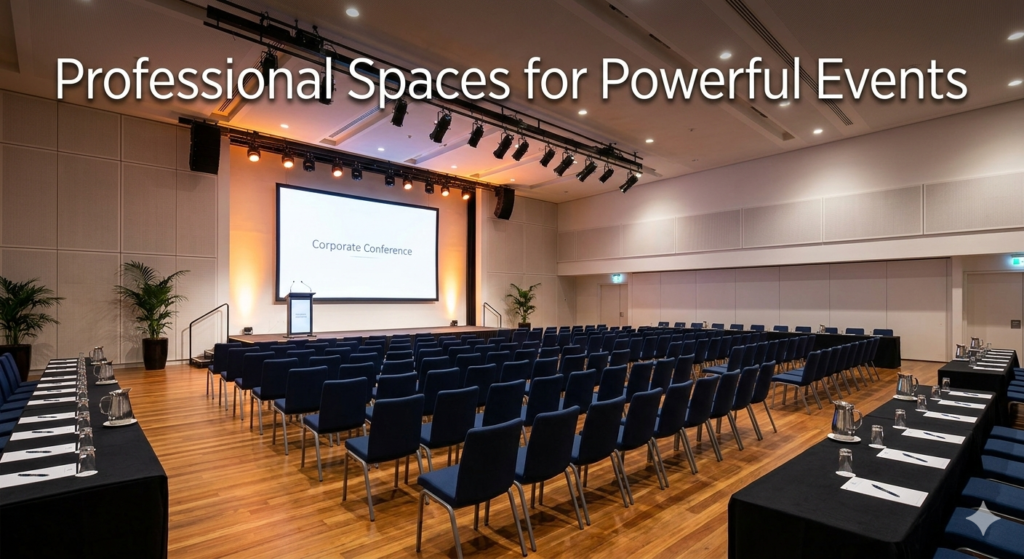 Corporate event setup in premium banquet hall Punjab