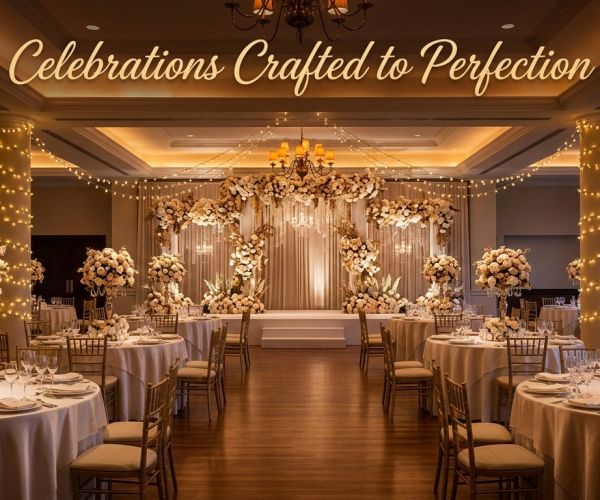 Luxury banquet hall in Sirhind decorated for wedding event